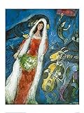 1art1 Marc Chagall Poster La Mariee Kunstdruck Bild 80x60 cm
