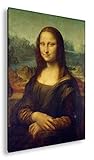 deyoli Die Mona Lisa von Leonardo Da Vinci Format: 120x80 als Leinwand, Motiv fertig gerahmt auf Echtholzrahmen, Hochwertiger Digitaldruck mit Rahmen, Kein Poster oder Plakat
