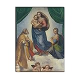 Wandkings Leinwandbilder von Raffael - Wähle ein Motiv & Größe: "Die Sixtinische Madonna" - 60 x 80 cm