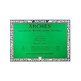 Arches 1795063 Aquarellpapier im Block (36 x 51 cm, 4-seitig geleimt, 300g/m² Feinkorn) 20 Blatt naturweiß