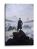 Printed Paintings Leinwand (60x80cm): Caspar David Friedrich - Wanderer über dem Nebelmeer