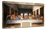 GRAFIC Bild Kandinsky - Das letzte Abendmahl - Leonardo da Vinci - Leinwanddruck auf Leinwand mit oder ohne Rahmen (Bild MIT HOLZRAHMEN, cm 90X50)