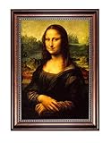 Eliteart Ölgemälde Mona Lisa von Leonardo Davinci, Reproduktion, Giclée-Wandkunst, Leinwanddruck, gerahmt