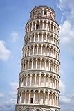 Leinwand-Bild 80 x 120 cm: Schiefer Turm von Pisa an einem sonnigen Tag in Italien (59453040)