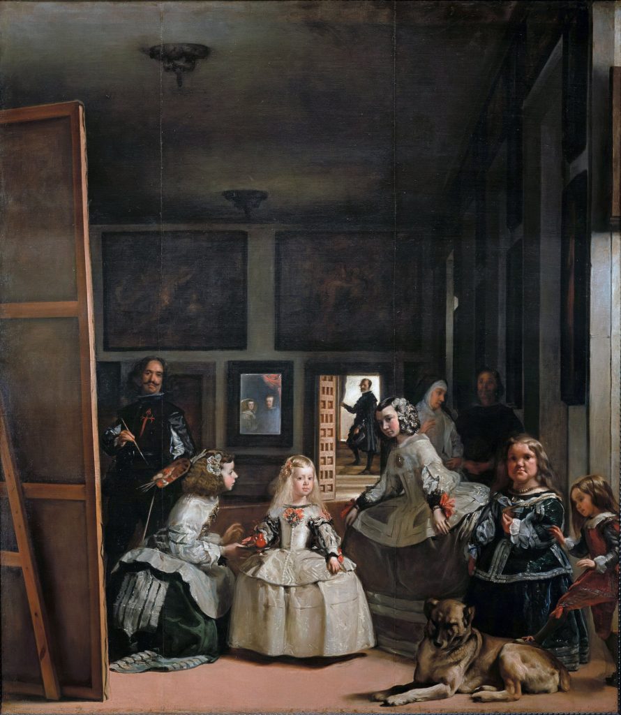 Diego Velázquez, Las Meninas: Infantin mit Hofdamen, links der Maler an der Staffelei